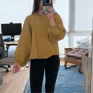 Ely top with Elmina sleeves and custom length